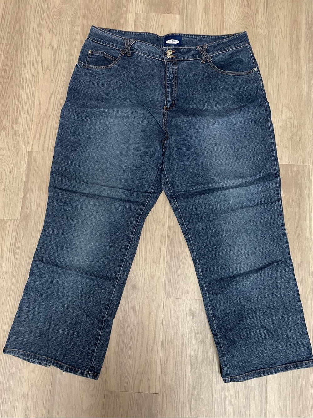L.A. Blues Womens Jeans 26W Dark Blue W Back Leg Slits